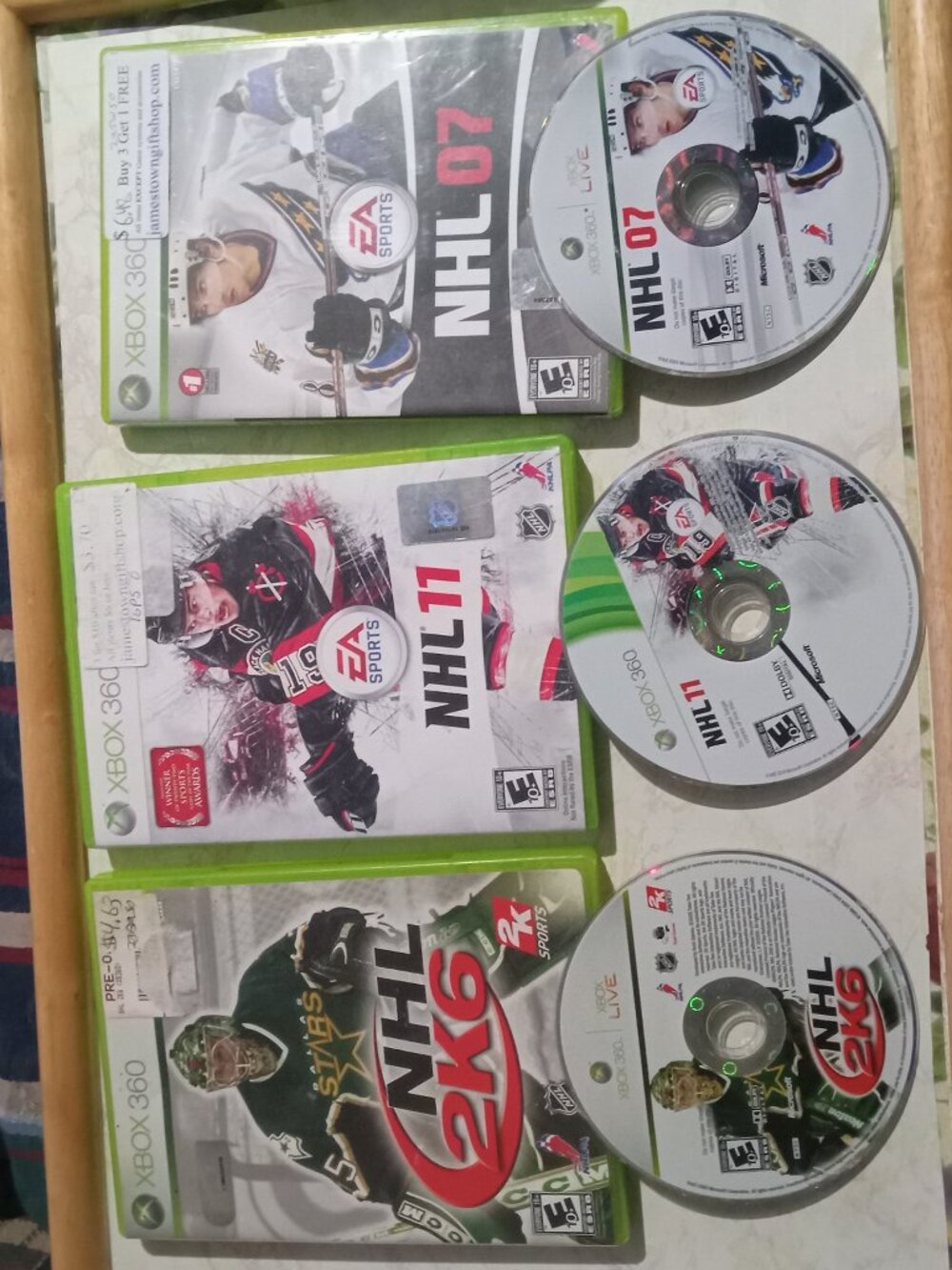 Xbox 360 Lot NHL 2K6 NHL 11 NHL 07 Tested Xbox 360 Game Bundle